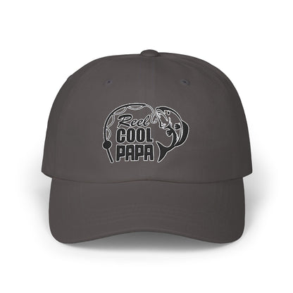 Reel Cool Papa - Fishing Hat, Luxurious Embroidered Classic Adjustable Cap, Unisex Embroidery Baseball Cap, Trucker Hat