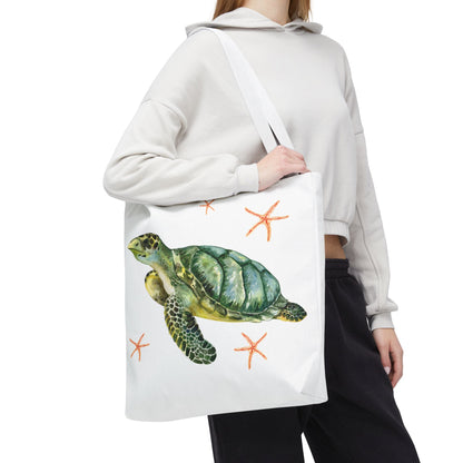 Swimming Turtle Tote Bag