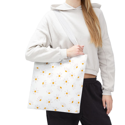 Small Daisy Flower Blossoms Floral Tote