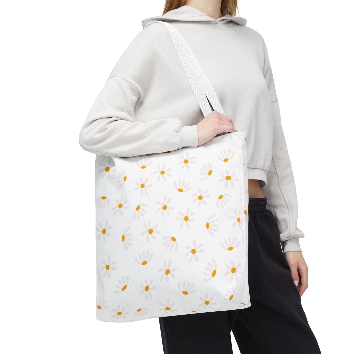 Small Daisy Flower Blossoms Floral Tote