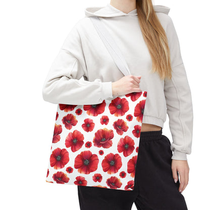 Poppies Floral Tote Bag