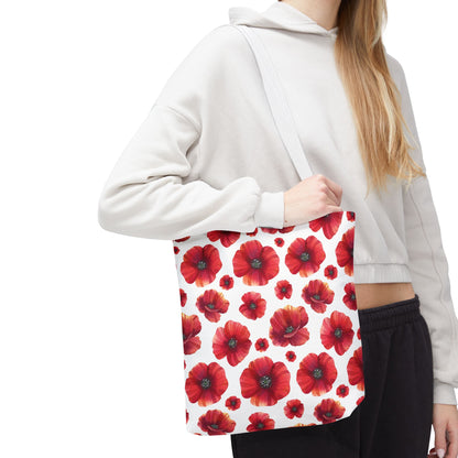 Poppies Floral Tote Bag