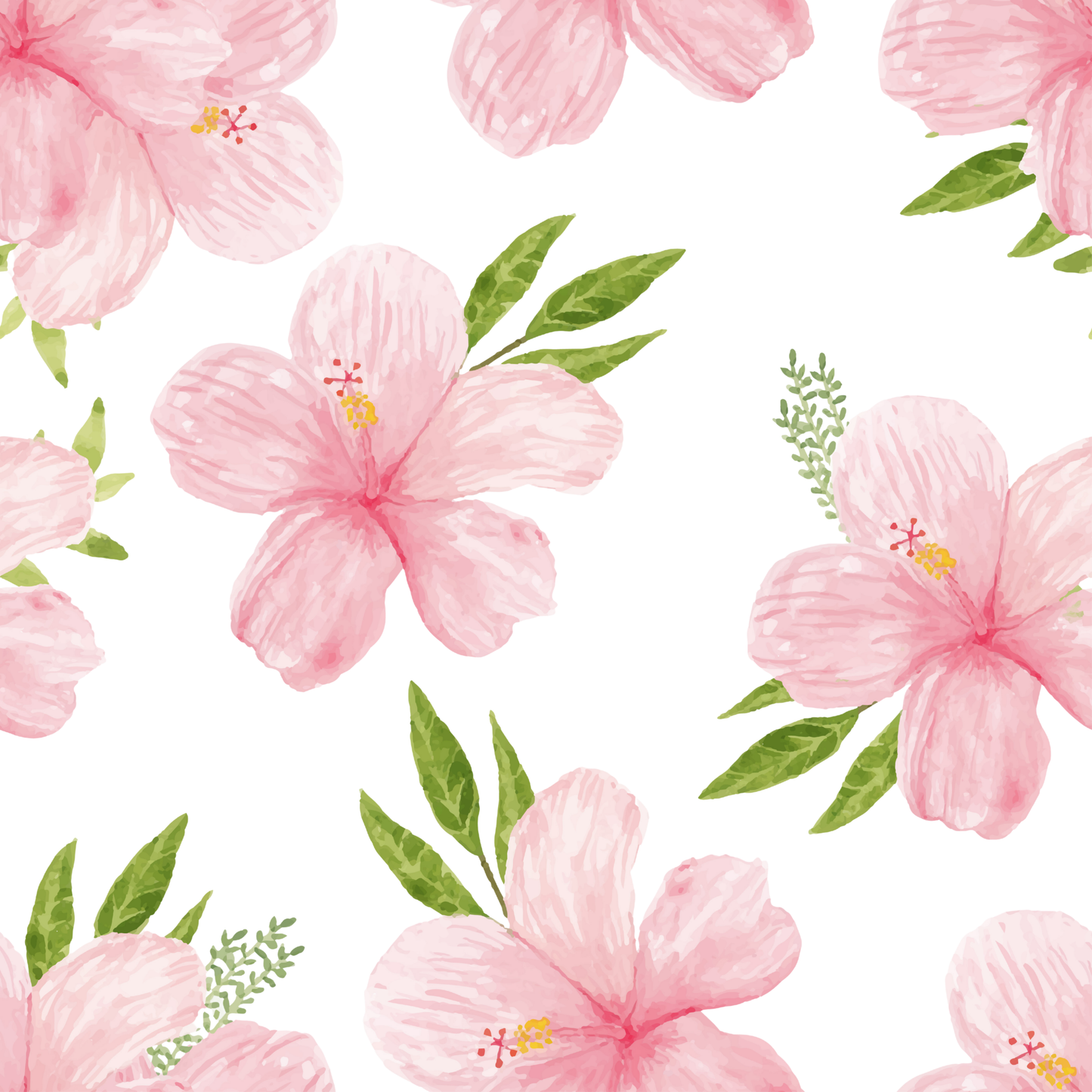 Delicate Pink Tropical Hibiscus Hawaii Flower Print Tote Bag