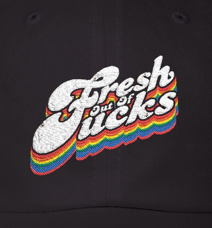 Fresh out of Fucks ~ Luxurious Embroidery, Long Lasting Embroidered Classic Adjustable Cap - Unisex Baseball Cap, Trucker Hat, Great Gift