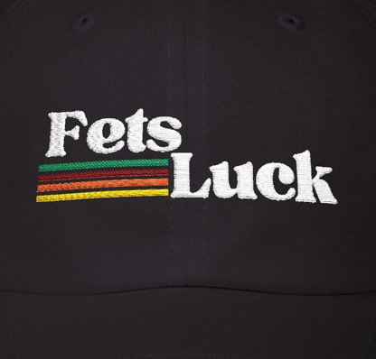 Fets Luck ~ Cute play on "Let's Fuck" - Luxurious Embroidered Classic Adjustable Cap, Casual Unisex Embroidery Baseball Cap, Trucker Hat