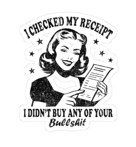 Vintage Retro Housewife Sarcasm Funny Kiss-Cut Stickers, Decals, Laptop Decals, Planner Stickers, Scrapbook Stickers, Journal Stickers