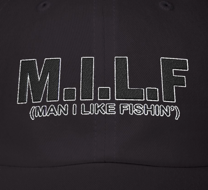 MILF Man I Like Fishin' ~ Fishing Hat, Luxurious Embroidered Classic Adjustable Unisex Embroidery Baseball Cap, Trucker Hat, Fishing Gift